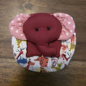 Shop With A Mission Elephant Coin Purse in Maroon and Pink